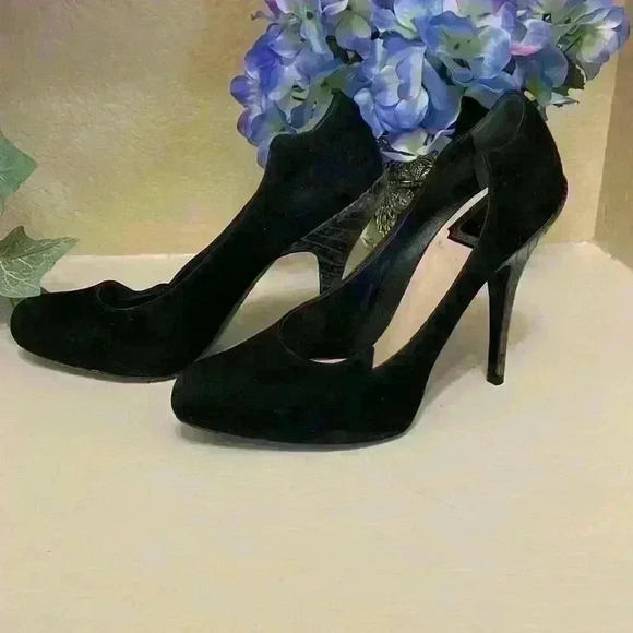 Dior Suede and alligator 5”Heels SIZE EU 38/USA 8 NO SCUFFS Pre-Owned - Picture 6 of 9